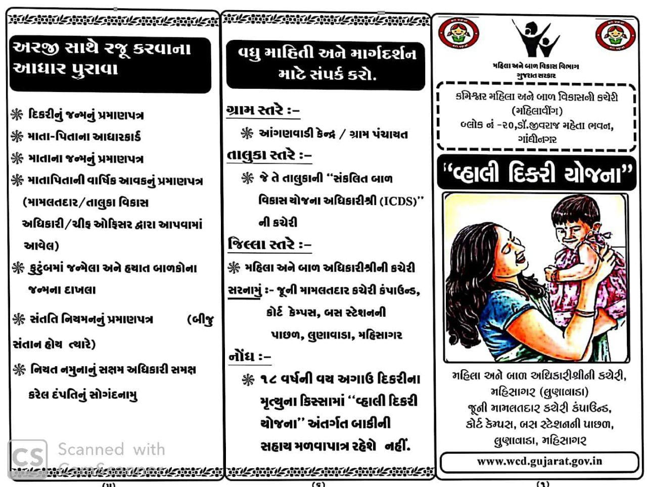 Vhali Dikri Yojana Gujarat 2021: Registration Application Form Pdf and Details
